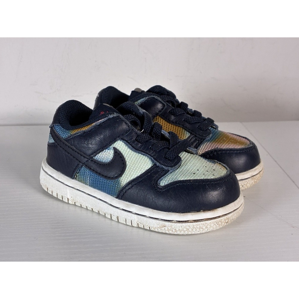 Nike Dunk Low SE Graffiti Obsidian TD DM1048-400 Toddler Size 6C Sneaker